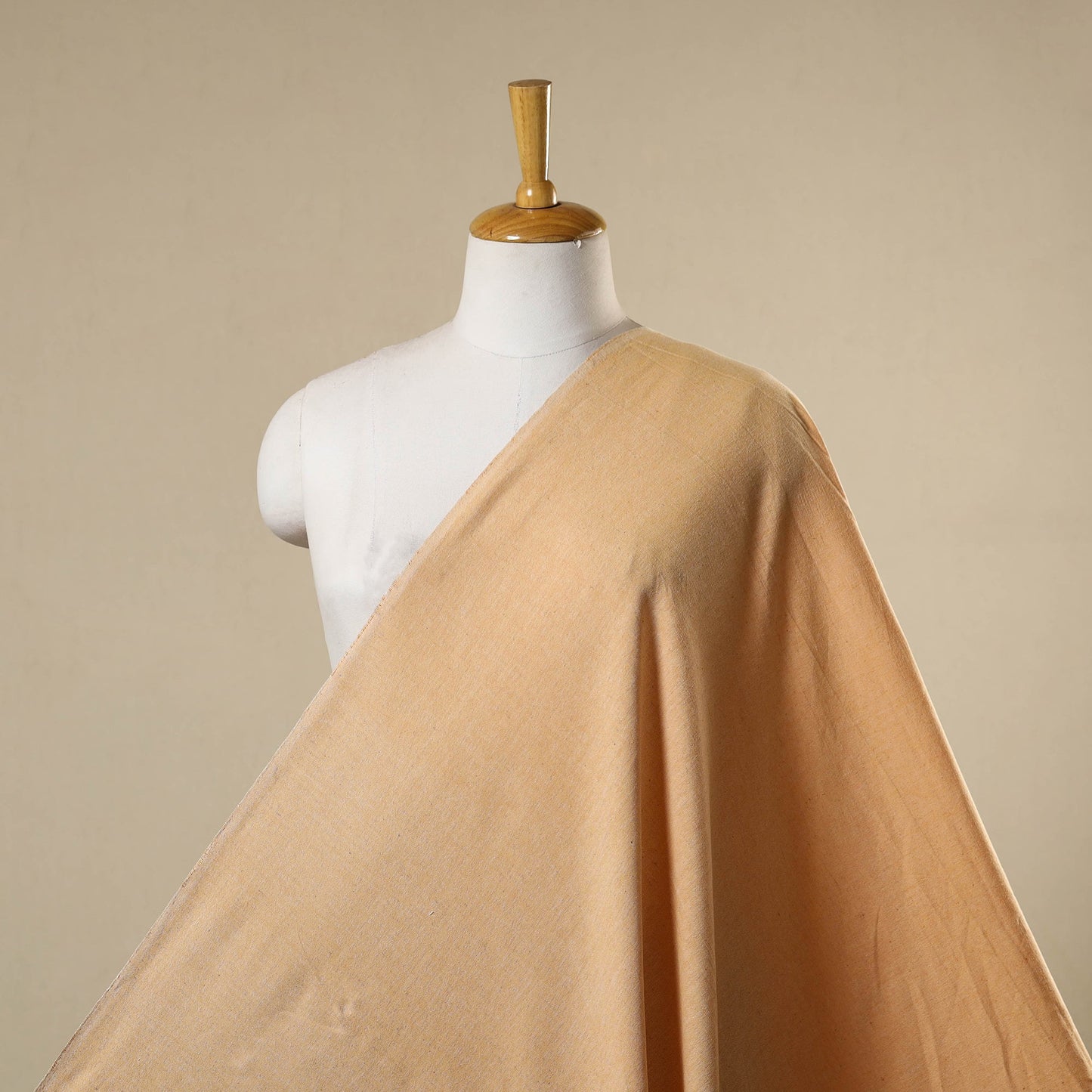 Beige - jhiri pure handloom cotton fabric 06 - handcrafted