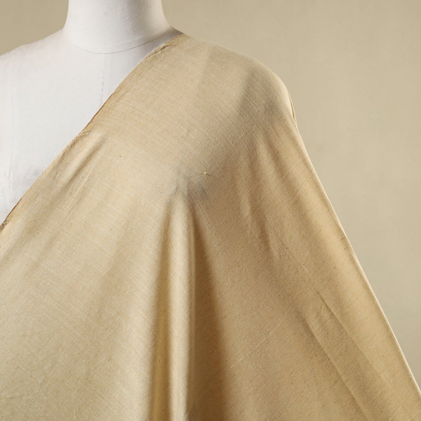 Beige - jhiri pure handloom cotton fabric 22 - handcrafted