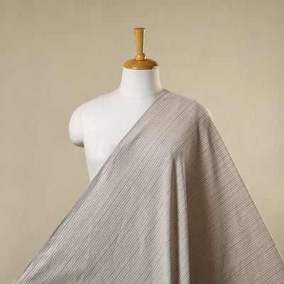 Beige - jhiri pure handloom cotton fabric 23 - handcrafted