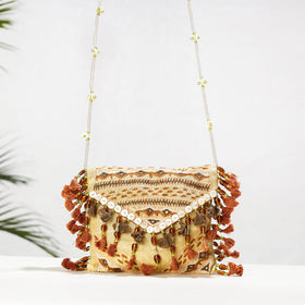  Kala Raksha Rabari Hand Embroidered Dupion Silk Sling Bag 