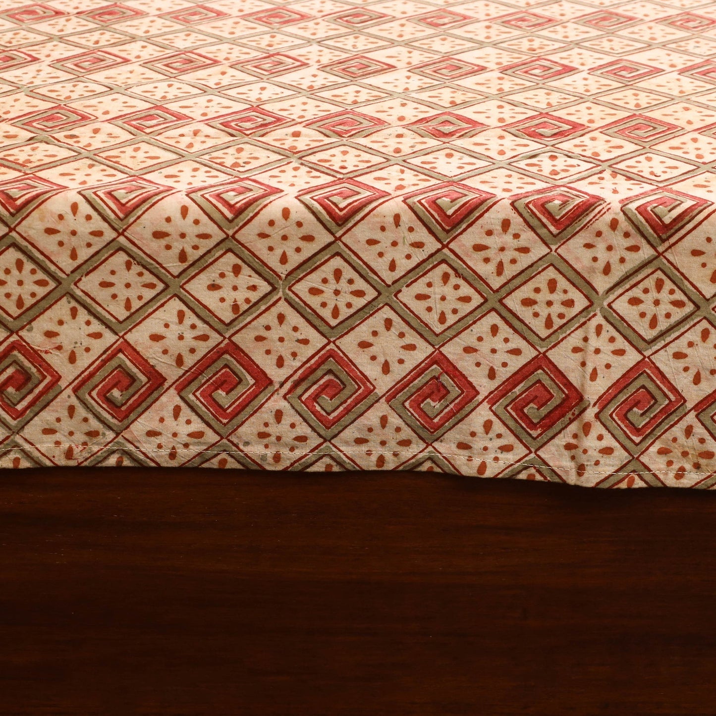 Kalamkari patchwork cotton bedsheet set 45 - handcrafted