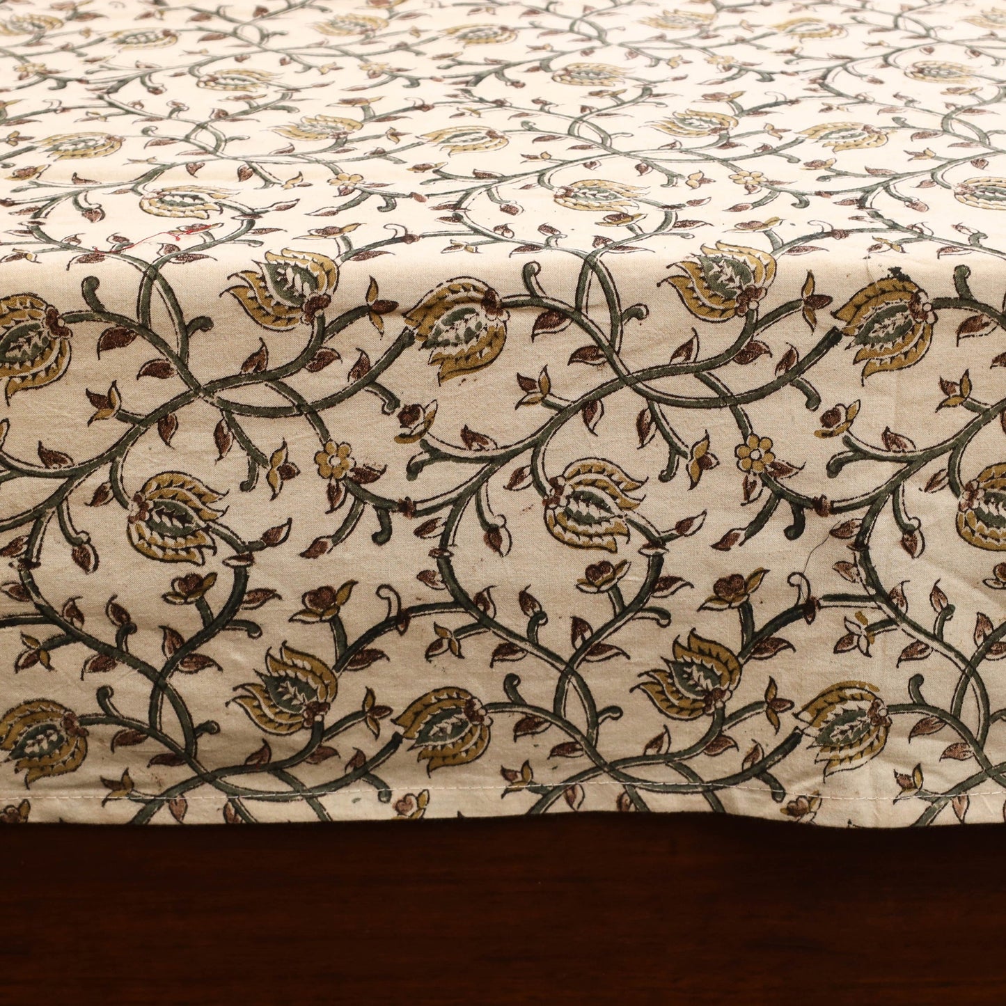 Kalamkari patchwork cotton bedsheet set 42 - handcrafted