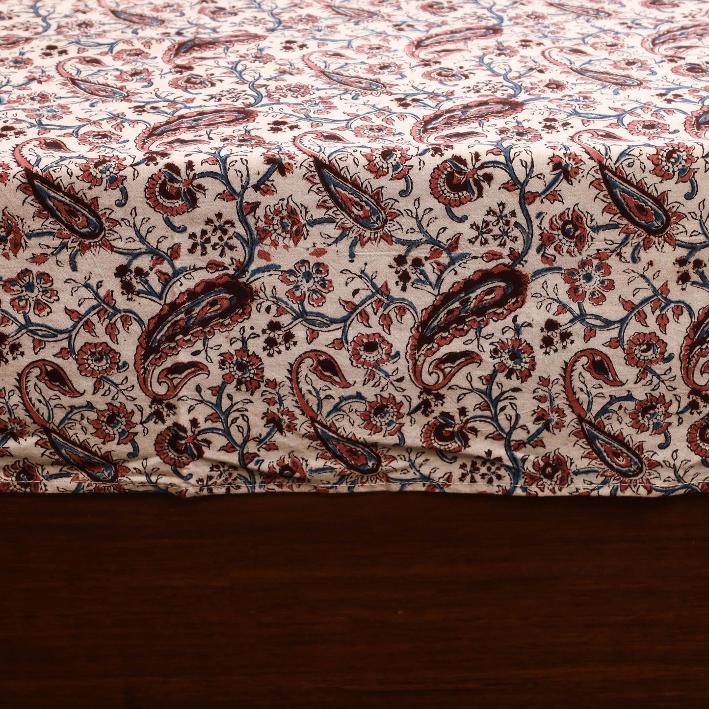 Kalamkari patchwork cotton bedsheet set 49 - handcrafted