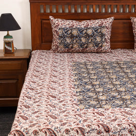 Kalamkari patchwork cotton bedsheet set 35 - handcrafted