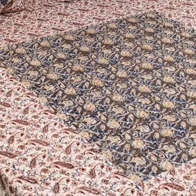 Kalamkari patchwork cotton bedsheet set 35 - handcrafted
