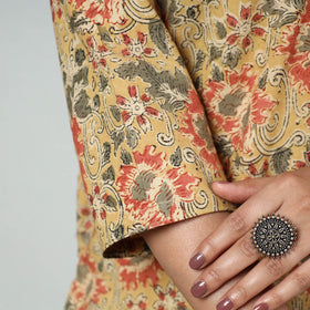  Kalamkari Block Printed Cotton Long Kurta For Women