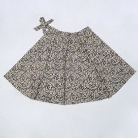 Beige - kalamkari printed cotton wrap around skirt 14