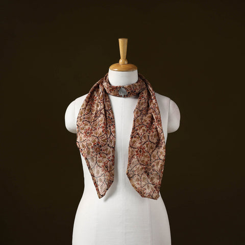 Kalamkari chanderi silk pendant necklace scarf 12