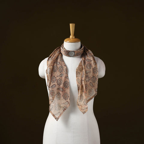 Kalamkari chanderi silk pendant necklace scarf 14