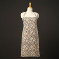 Beige - kalamkari cotton apron with pocket 31 - handcrafted