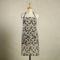 Beige Kalamkari Block Print Cotton Apron with Pocket