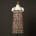 Beige Kalamkari Block Print Cotton Apron with Pocket