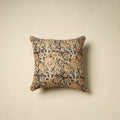 Beige - kalamkari cotton cushion cover 03 - handcrafted