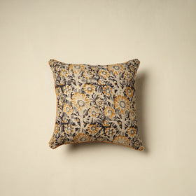 Beige - kalamkari cotton cushion cover 03 - handcrafted