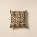 Beige - kalamkari cotton cushion cover 20 - handcrafted