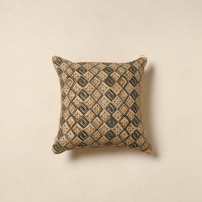 Beige - kalamkari cotton cushion cover 20 - handcrafted