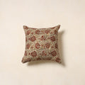 Beige - kalamkari cotton cushion cover 51 - handcrafted
