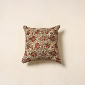 Beige - kalamkari cotton cushion cover 51 - handcrafted