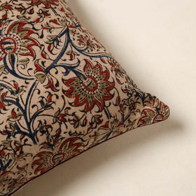 Beige - kalamkari cotton cushion cover 97 - handcrafted