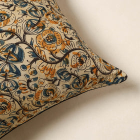 Beige - kalamkari cotton cushion cover 99 - handcrafted