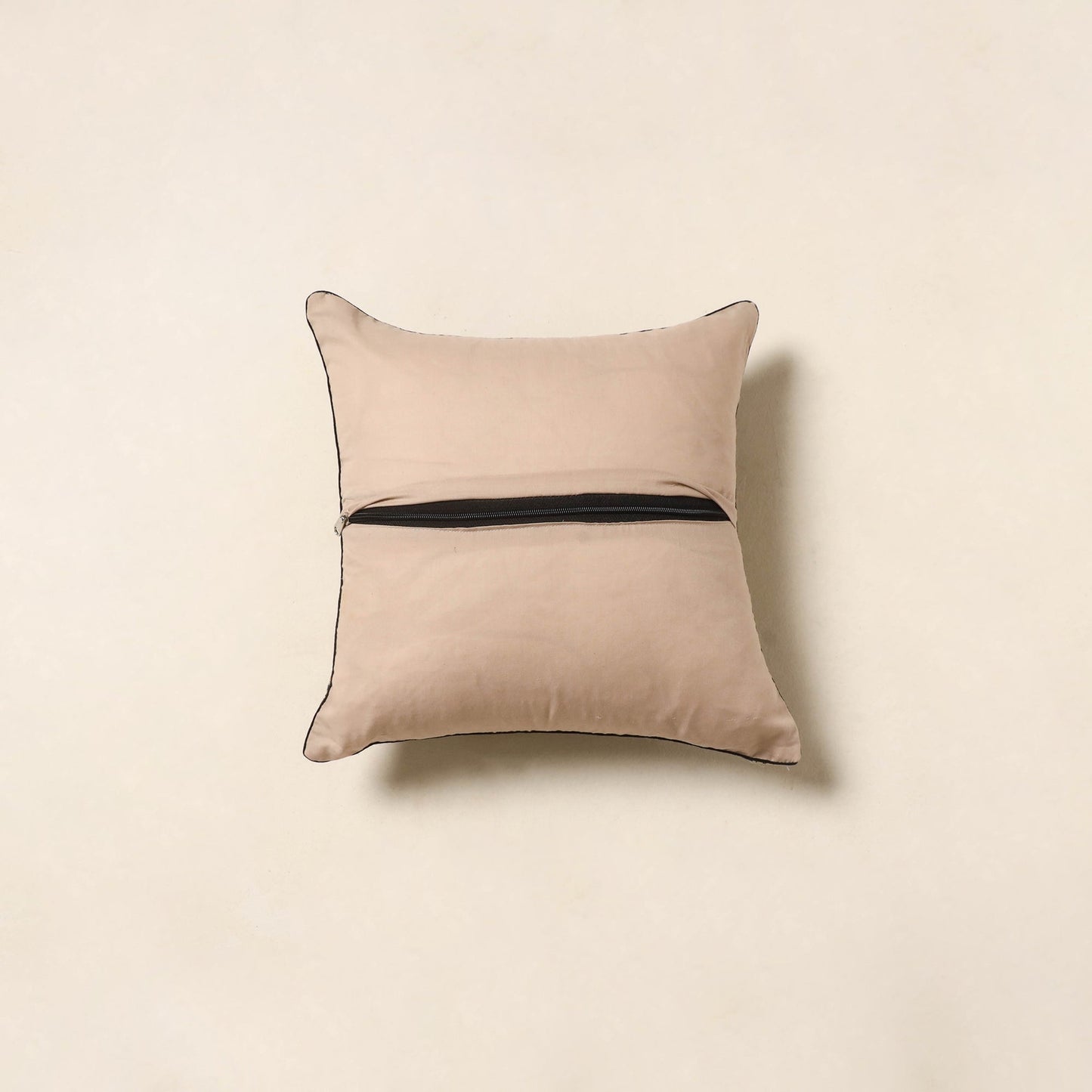 Beige - kalamkari cotton cushion cover 99 - handcrafted