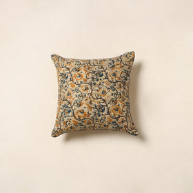 Beige - kalamkari cotton cushion cover 99 - handcrafted