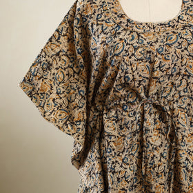 Beige - kalamkari cotton kaftan (short) 104 - handcrafted