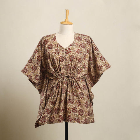 Buy Kalamkari Block Print Cotton Kaftan
