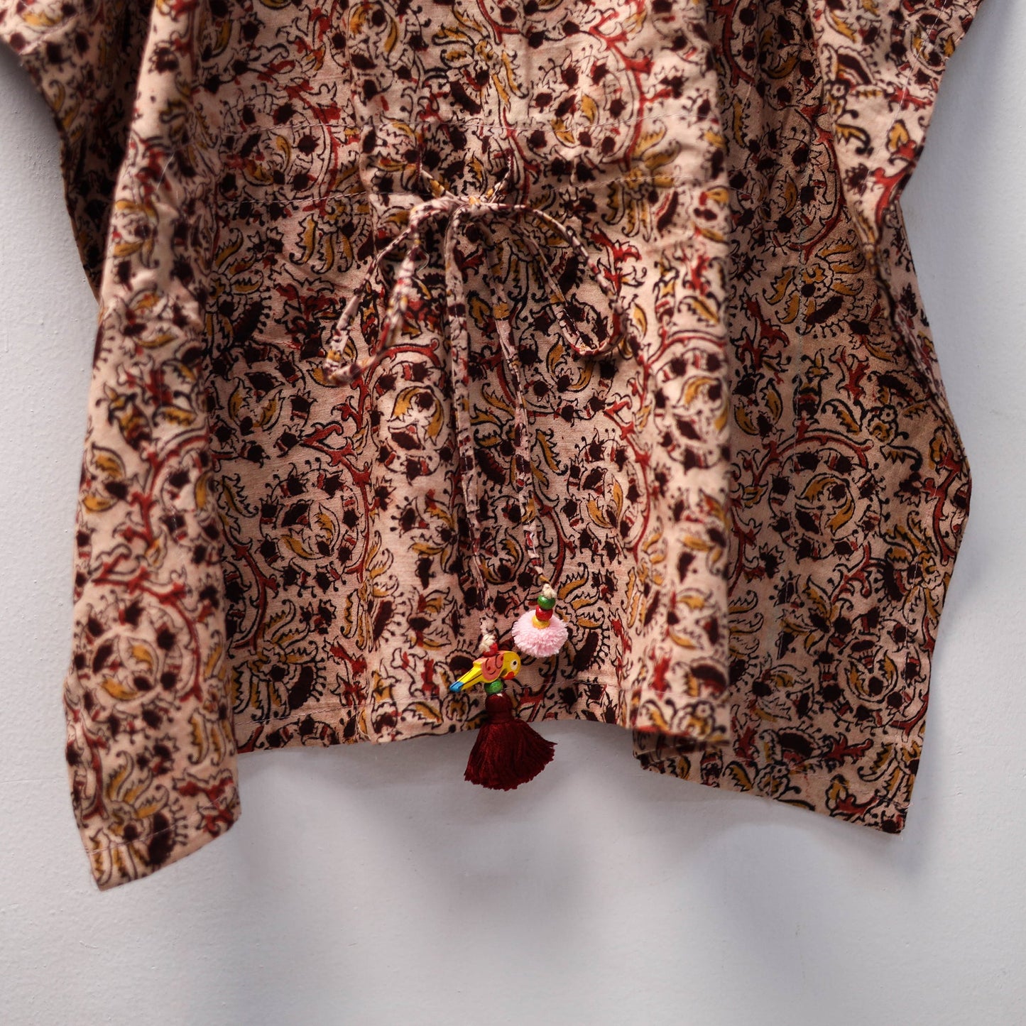 Beige - kalamkari cotton kids kaftan (3-4 years) 43