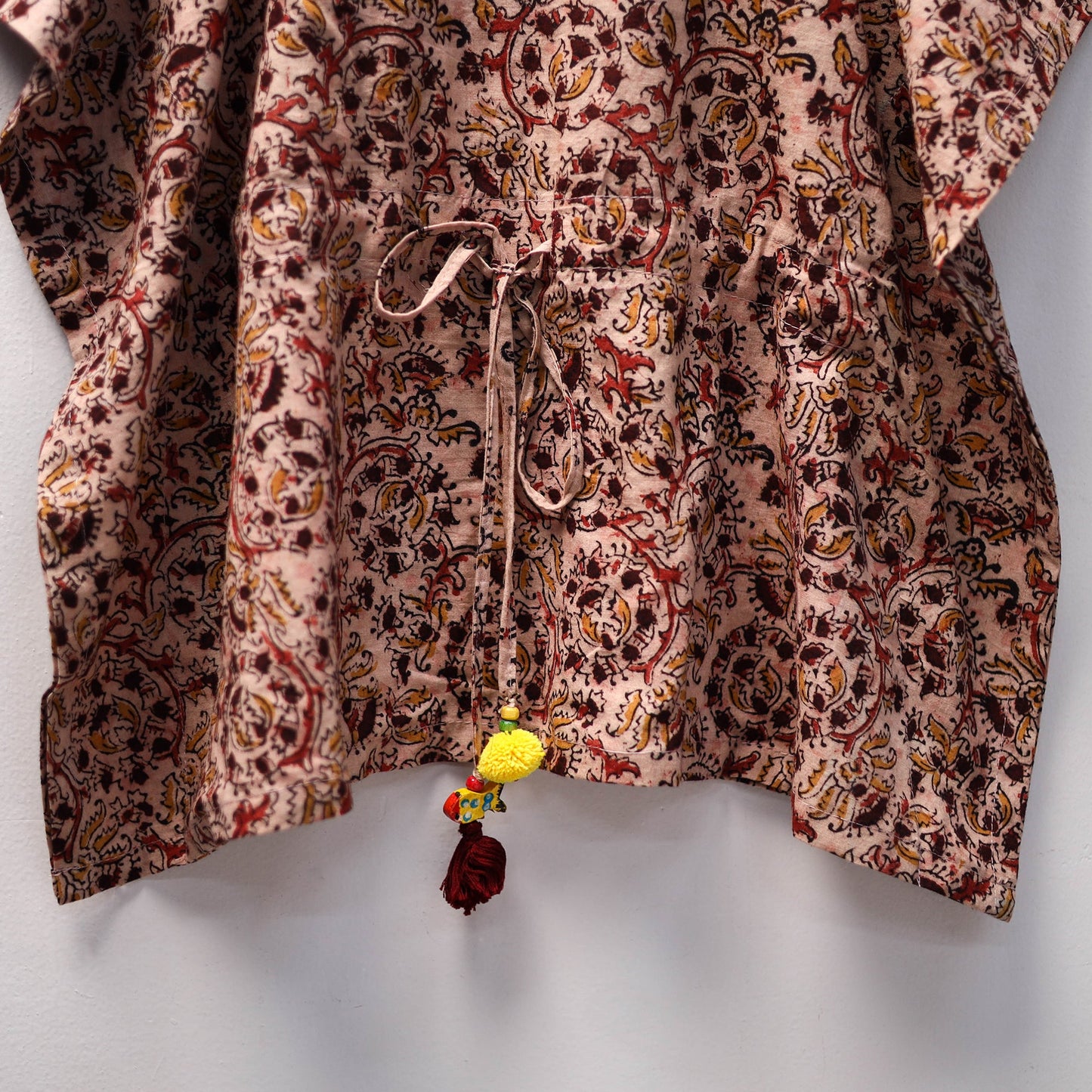 Beige - kalamkari cotton kids kaftan (3-4 years) 44