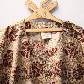 Beige - kalamkari cotton kids kaftan (3-4 years) 62