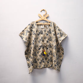 Beige - kalamkari cotton kids kaftan (3-4 years) 68