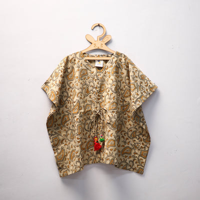 Beige - kalamkari cotton kids kaftan (3-4 years) 71