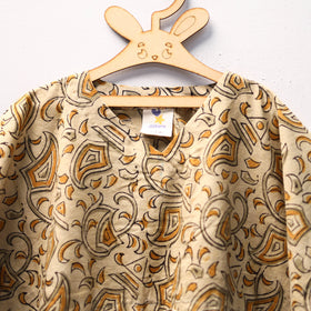 Beige - kalamkari cotton kids kaftan (3-4 years) 71