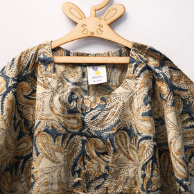 Beige - kalamkari cotton kids kaftan (3-4 years) 73