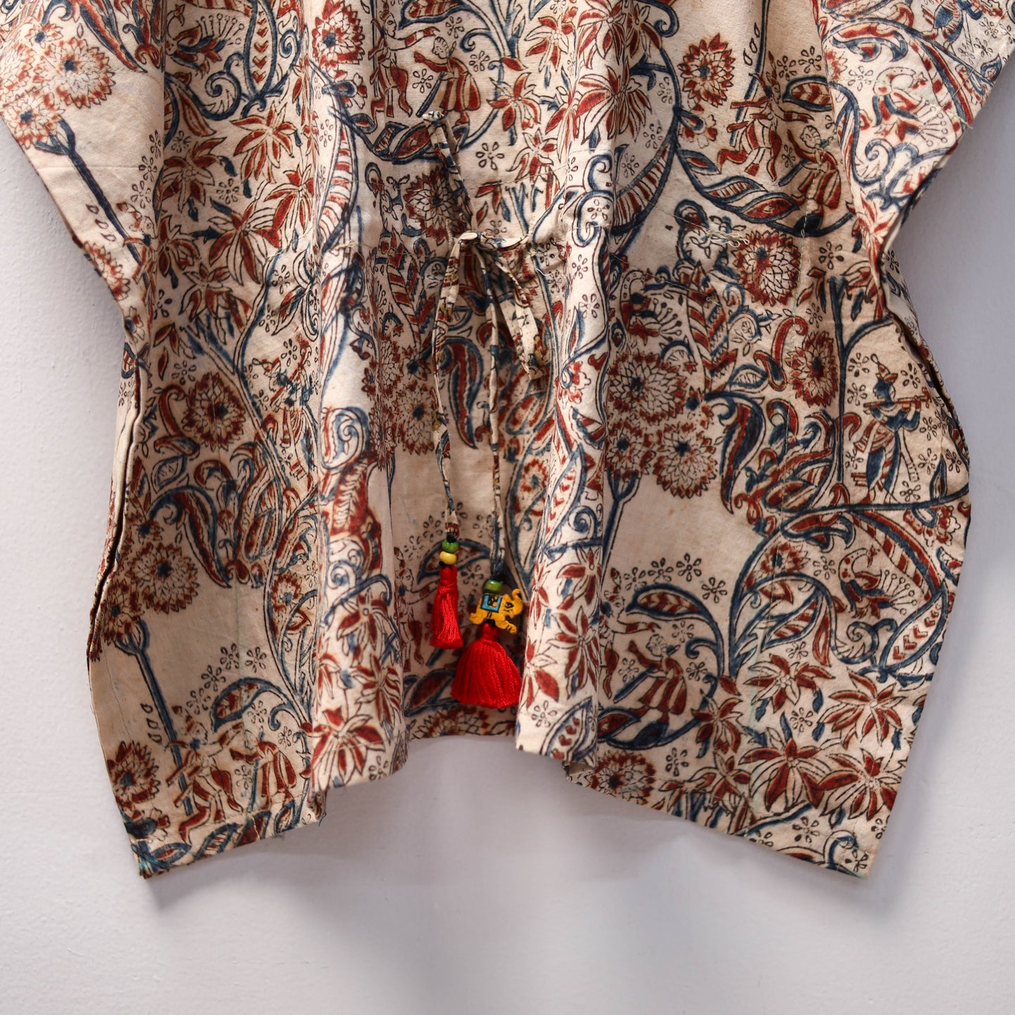 Beige - kalamkari cotton kids kaftan (3-4 years) 76