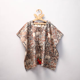 Beige - kalamkari cotton kids kaftan (3-4 years) 76