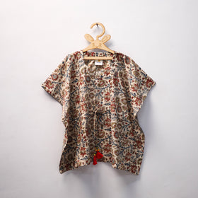 Beige - kalamkari cotton kids kaftan (3-4 years) 78