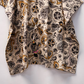 Beige - kalamkari cotton kids kaftan (3-4 years) 86