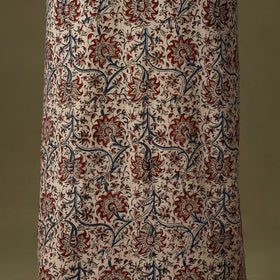 Beige Kalamkari Print Cotton Unstitched Kurta Material