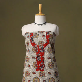 Beige - kalamkari cotton unstitched kurta material (2.6m)