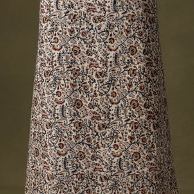 Beige Kalamkari Print Cotton Unstitched Kurta Material