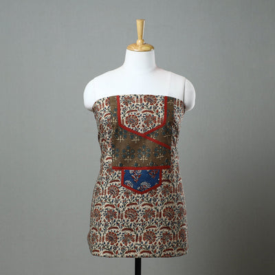  Beige Kalamkari Kurta Material Online in India