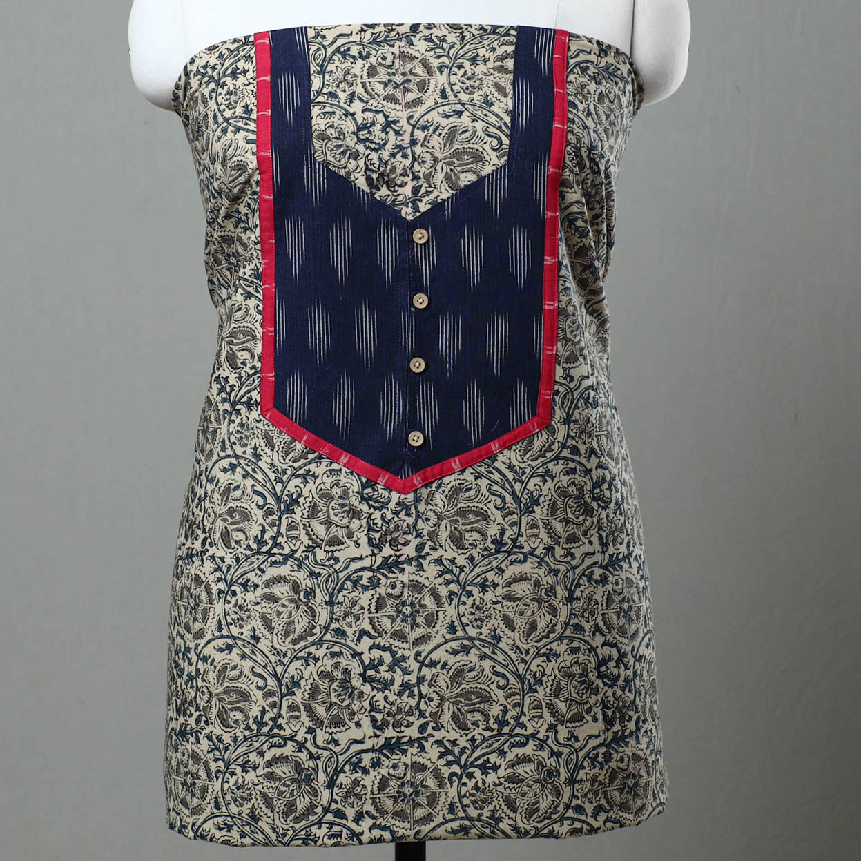  Beige Kalamkari Kurta Material Online in India