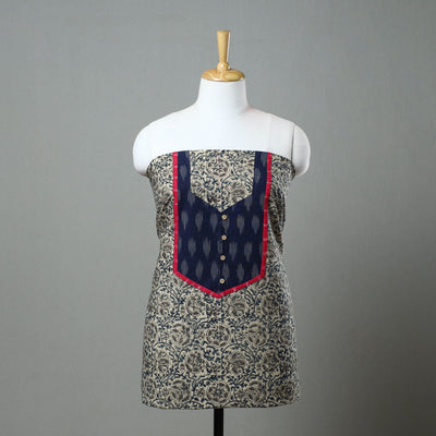  Beige Kalamkari Kurta Material Online in India