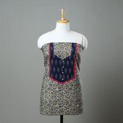  Beige Kalamkari Kurta Material Online in India