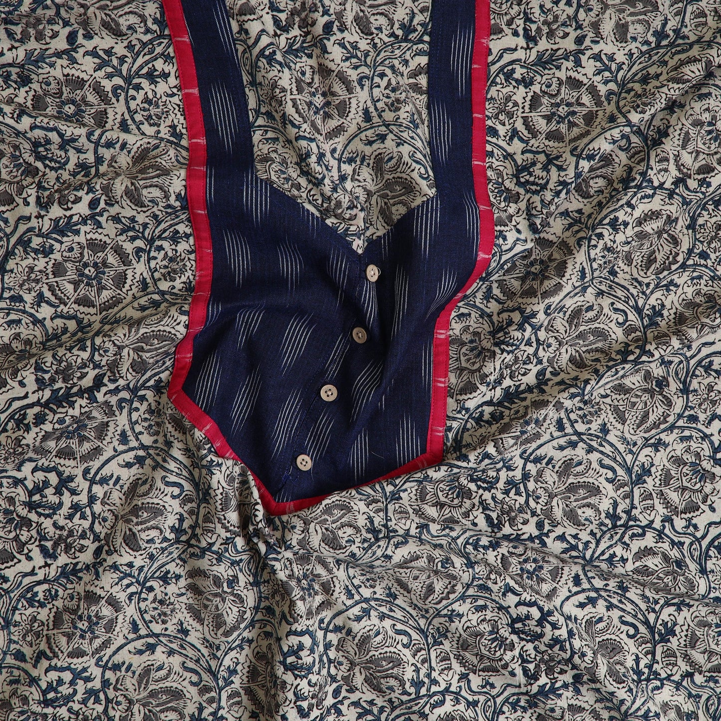  Beige Kalamkari Kurta Material Online in India