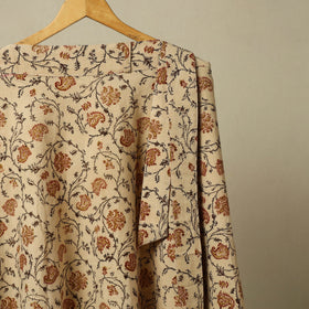 Beige - kalamkari cotton wrap around skirt 50 - handcrafted