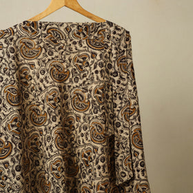 Beige - kalamkari cotton wrap around skirt 55 - handcrafted