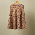 Beige - kalamkari cotton wrap around skirt 63 - handcrafted